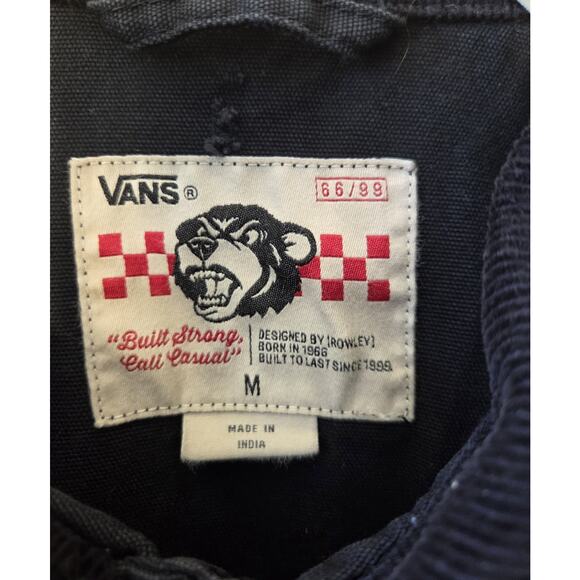 Vans 66/99 Geoff Rowley Sleeveless Denim Vest Black Size M Skater Multi Pocket - Picture 4 of 10